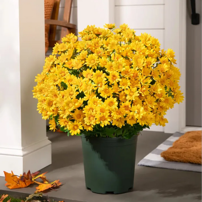 💥Last Day Each - Artificial Outdoor Sunset Mums Flowers -  Waterproof, Windproof